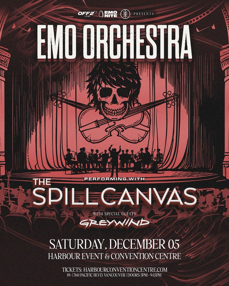 Emo Orchestra with The Spill Canvas - An Evening of Emo — Harbour Event Centre, Sat 05 Dec