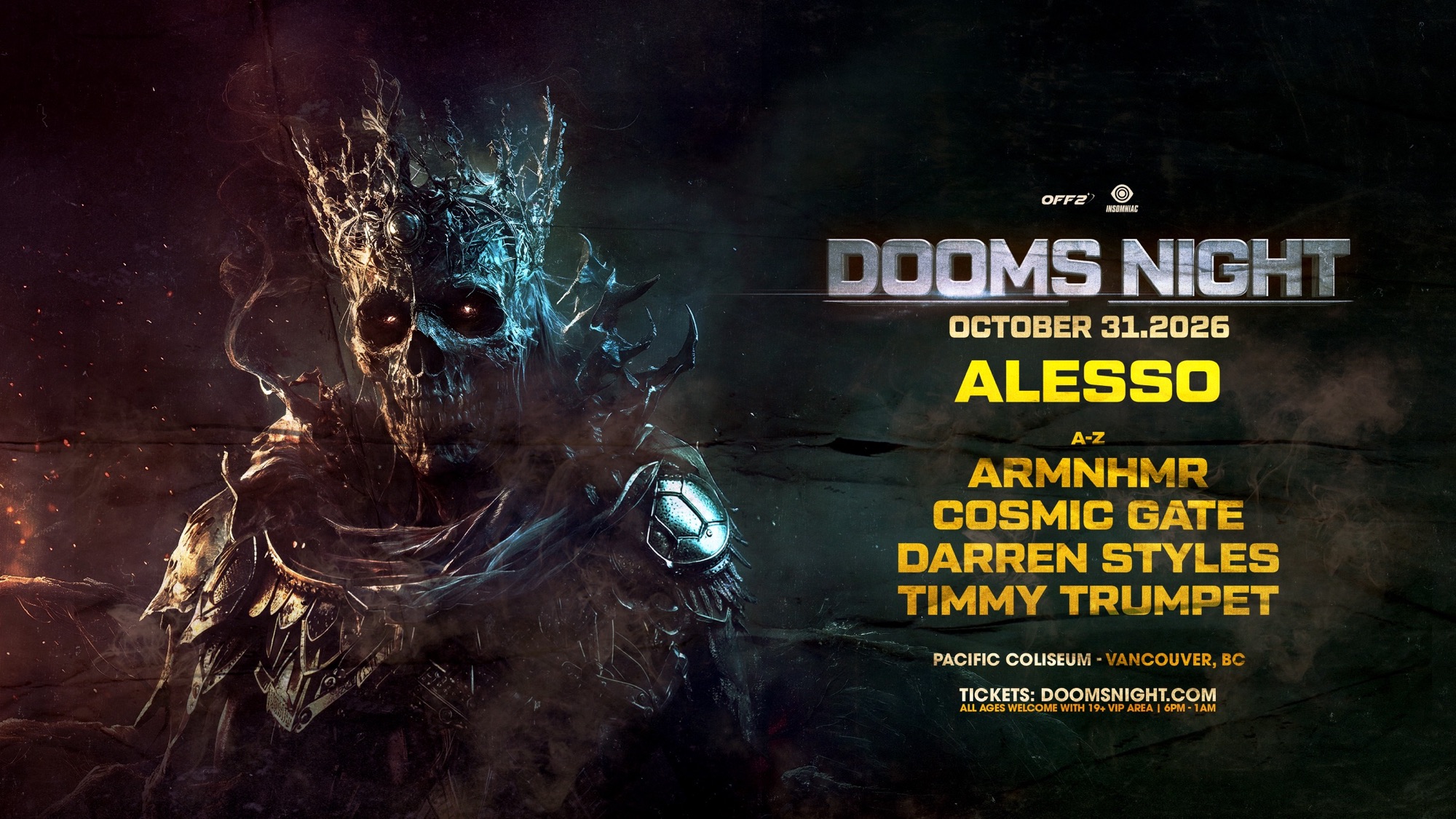 Dooms Night festival — Alesso, ARMNHMR, Cosmic Gate, Darren Styles, Timmy Trumpet
